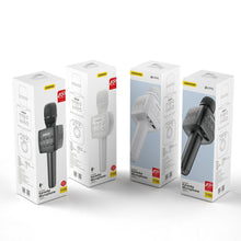 Заредете изображение във визуализатора на галерията – Dudao Wireless Karaoke Microphone Bluetooth 5.0 Black (Y16S) - TopMag
