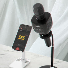 Заредете изображение във визуализатора на галерията – Dudao Wireless Karaoke Microphone Bluetooth 5.0 Black (Y16S) - TopMag
