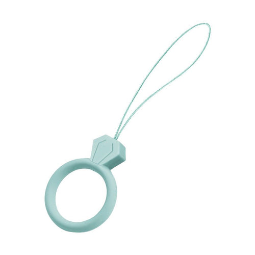 Silicone lanyard for the phone diamond ring pendant for a finger mint - TopMag
