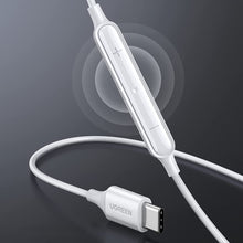 Заредете изображение във визуализатора на галерията – Ugreen in -ear USB Type C headphones with remote and microphone white (EP101 60700) - TopMag
