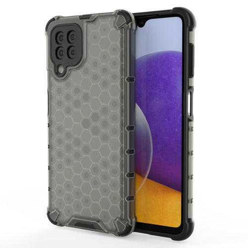 Honeycomb Case armor cover with TPU Bumper for Samsung Galaxy A22 4G black - TopMag