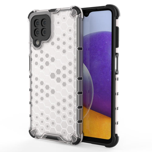 Honeycomb Case armor cover with TPU Bumper for Samsung Galaxy A22 4G transparent - TopMag