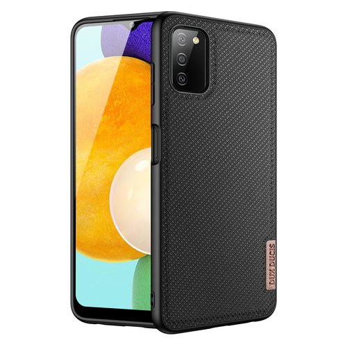 Dux Ducis Fino case covered with nylon material for Samsung Galaxy A03s black - TopMag