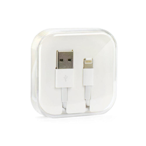 кабел usb for iPhone lightning 8-pin white box hd4 - TopMag