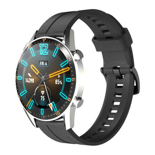 Silicone strap for Huawei Watch GT / GT2 / GT2 Pro smartwatch black - TopMag