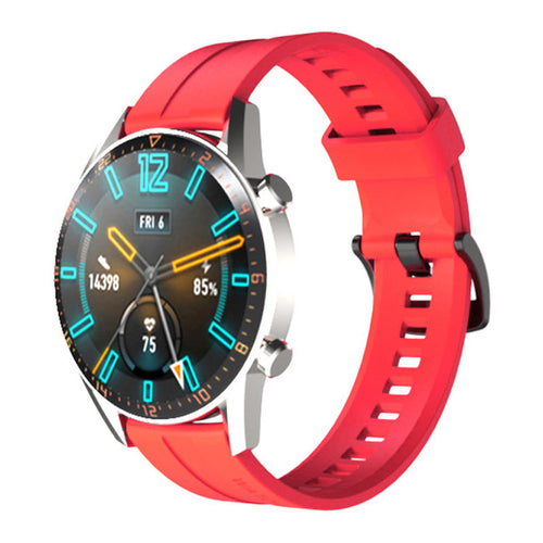 Silicone strap for Huawei Watch GT / GT2 / GT2 Pro smartwatch red - TopMag
