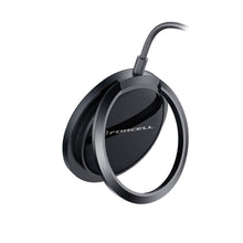 Заредете изображение във визуализатора на галерията – FORCELL F-ENERGY PowerPod wireless charger with ring/kick stand compatible with MagSafe black
