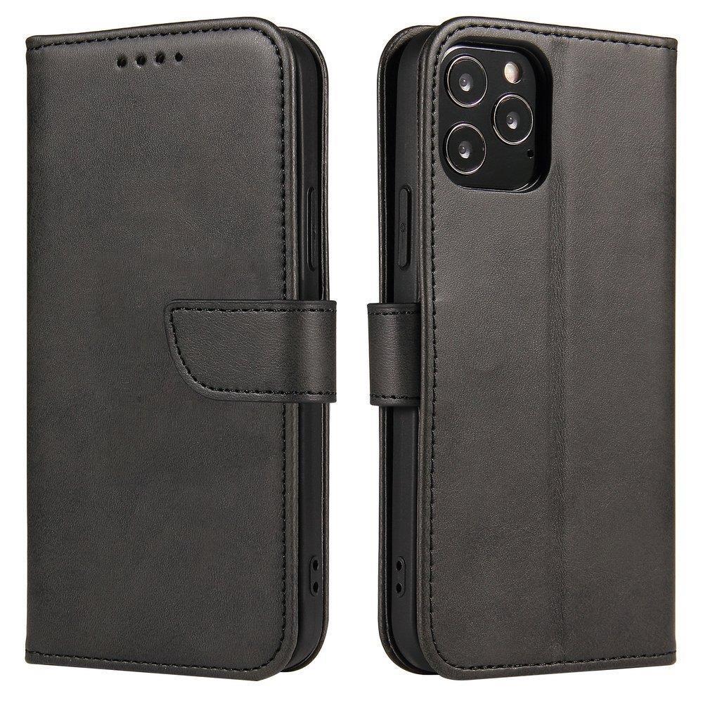 Magnet Case elegant case case cover with a flap and stand function for Motorola Moto Edge 20 Pro black - TopMag