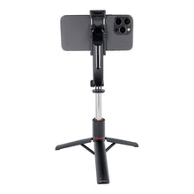 Заредете изображение във визуализатора на галерията – Combo selfie stick with tripod and remote control bluetooth black sstr-13
