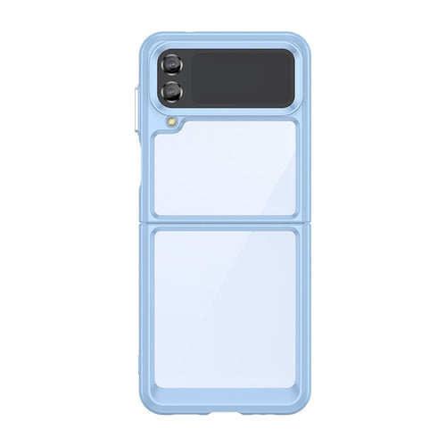 Outer Space Case for Samsung Galaxy Z Flip 3 cover with a flexible frame blue