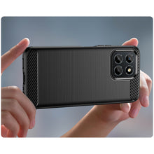 Заредете изображение във визуализатора на галерията – Carbon Case case for Honor X8 flexible silicone carbon cover black
