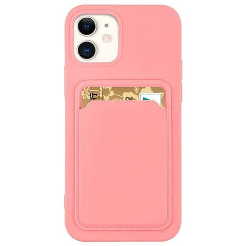 Card Case Silicone Wallet Case With Card Slot Documents For Xiaomi Redmi Note 11 Pro + 5G / 11 Pro 5G / 11 Pro Pink - TopMag