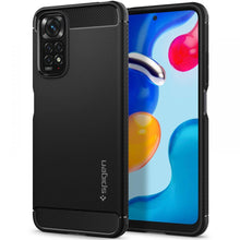Заредете изображение във визуализатора на галерията – Spigen RUGGED ARMOR XIAOMI REDMI NOTE 11 / 11S MATTE BLACK - TopMag