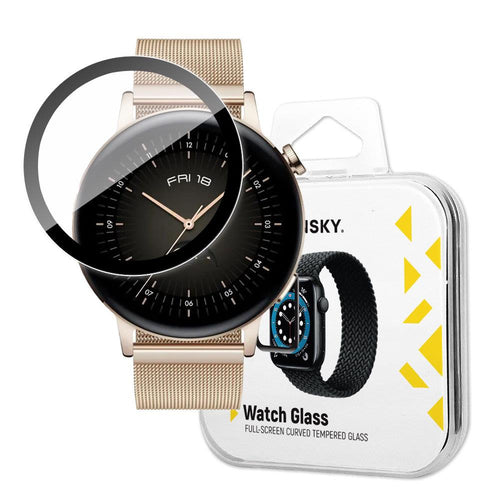 Wozinsky Watch Glass Hybrid Glass for Huawei Watch GT 3 42mm Black - TopMag