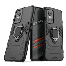 Заредете изображение във визуализатора на галерията – Ring Armor tough hybrid case cover + magnetic holder Realme GT Neo 3 black - TopMag
