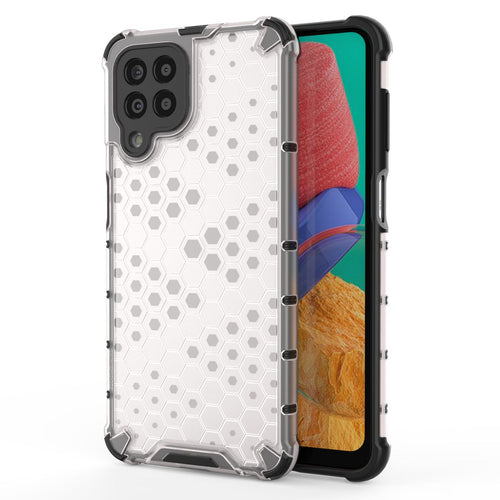 Honeycomb case armored cover with a gel frame for Samsung Galaxy M33 5G transparent - TopMag