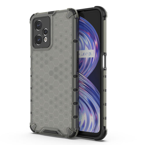 Honeycomb case armored cover with a gel frame Realme 9 Pro black - TopMag