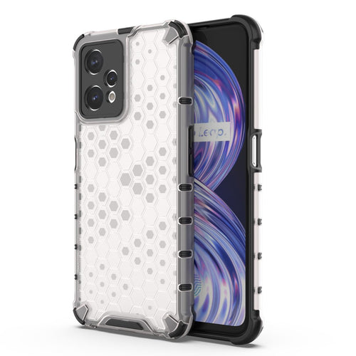 Honeycomb case armored cover with Realme 9 Pro gel frame transparent - TopMag