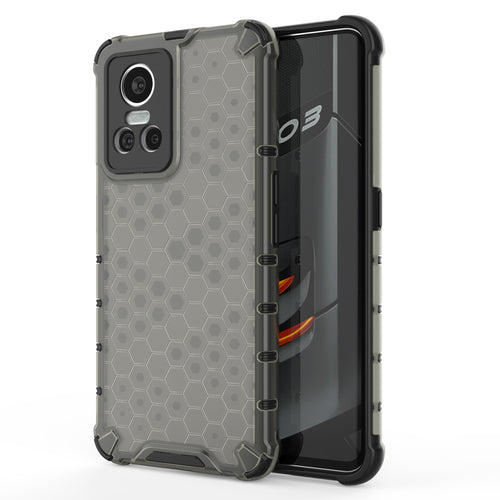 Honeycomb case armored cover with a gel frame Realme GT Neo 3 black - TopMag