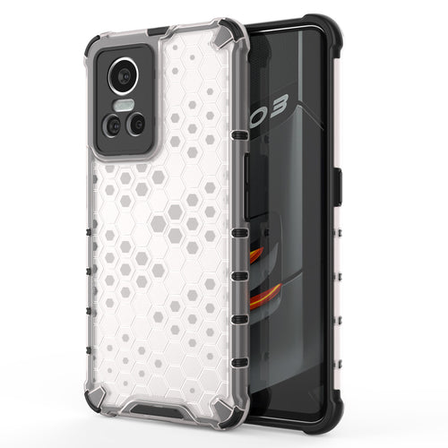 Honeycomb case armored cover with a gel frame Realme GT Neo 3 transparent - TopMag