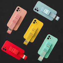 Заредете изображение във визуализатора на галерията – Rope Case Silicone Lanyard Cover Purse Lanyard Strap For Samsung Galaxy A73 Black