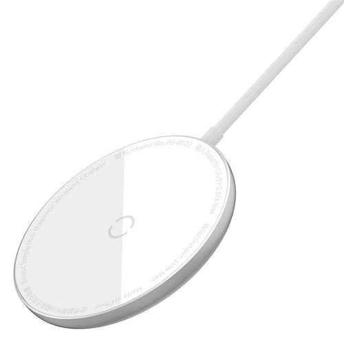Baseus магнитно безжично зарядно simple mini 15w за magsafe iphone бяло wxjk-f02 - TopMag