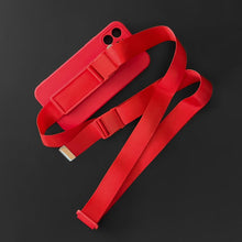 Заредете изображение във визуализатора на галерията – Rope Case Silicone Lanyard Cover Purse Lanyard Strap For Samsung Galaxy A73 Black