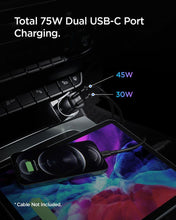 Заредете изображение във визуализатора на галерията – Spigen PC2200 ARCSTATION 2-PORT CAR CHARGER PD75W BLACK