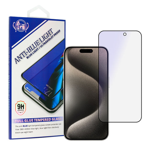 Tempered Glass Anti-Blue Full Glue for Iphone 15 Plus/15 Pro Max