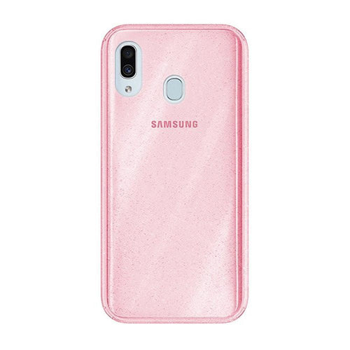Crystal Glitter Pink гръб -Samsung A30 розов - TopMag