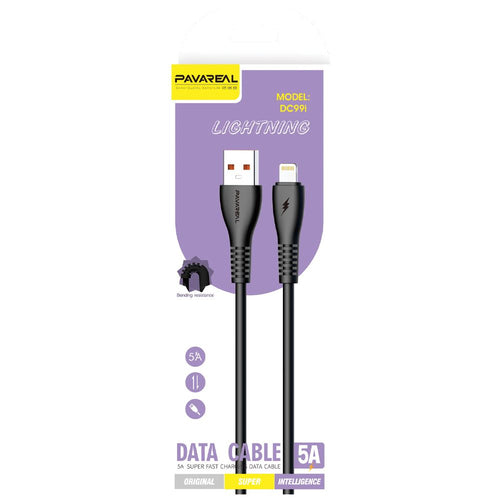PAVAREAL cable USB to iPhone Lightning 5A PA-DC99I 1 m. black