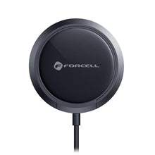 Заредете изображение във визуализатора на галерията – FORCELL F-ENERGY PowerPod wireless charger with ring/kick stand compatible with MagSafe black
