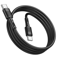 Заредете изображение във визуализатора на галерията – Hoco cable type c to type c power delivery pd60w 3a victory x83 1m black - TopMag
