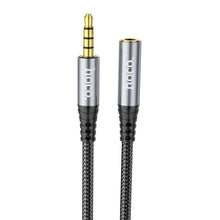Заредете изображение във визуализатора на галерията – Hoco cable 3.5mm audio extension cable male to female 1m black - TopMag
