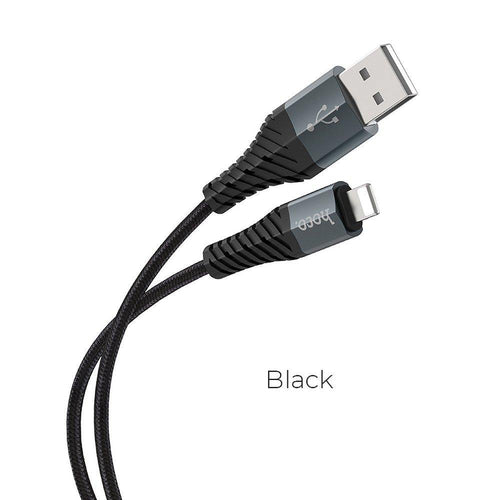 Hoco cool charging data кабел for iPhone lightning 8-pin x38 1 metr black - TopMag