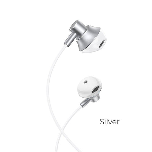 Hoco earphones m75 belle universal jack 3,5mm silver - TopMag