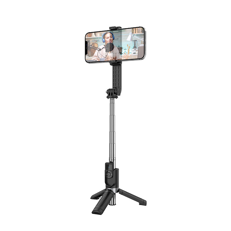 Borofone Selfie Stick BY9 Streamer bluetooth with tripod and remote control black