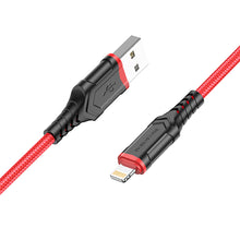 Заредете изображение във визуализатора на галерията – Borofone Cable BX67 - USB to Lightning - 2,4A 1 metre red
