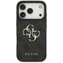 Заредете изображение във визуализатора на галерията – GUESS case for IPHONE 18 Pro / 17 Pro GUE005603 (4G PU Big Logo) black
