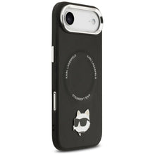 Заредете изображение във визуализатора на галерията – KARL LAGERFELD case for IPHONE 17 Air compatible with MagSafe KLHMP17MPSMLRCHK (PU Choupette Pin) black
