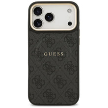 Заредете изображение във визуализатора на галерията – GUESS case for IPHONE 17 Pro Max compatible with MagSafe GUHMP17XP4MSEGCK (PU 4G W/ Classic) black
