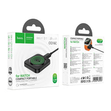 Заредете изображение във визуализатора на галерията – HOCO wireless charger compatible with APPLE iWatch 2,5W CQ16C black
