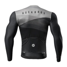 Заредете изображение във визуализатора на галерията – Rockbros cycling jersey 15120009004 long sleeve spring/summer XL - black
