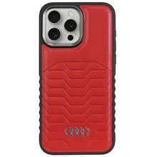 Заредете изображение във визуализатора на галерията – Audi Synthetic Leather case with MagSafe for iPhone 15 Pro - red
