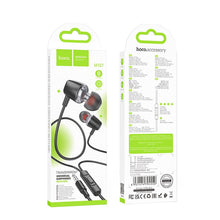 Заредете изображение във визуализатора на галерията – HOCO wire earphones Jack 3,5 mm with microphone M107 black
