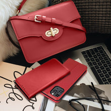 Заредете изображение във визуализатора на галерията – Flip case for Samsung S26 FE Smart Pro Book leather maroon
