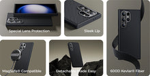 Заредете изображение във визуализатора на галерията – Benks Etui Magnetic Hybrid Armor Pro Kevlar 600D for Samsung Galaxy S24 Ultra black
