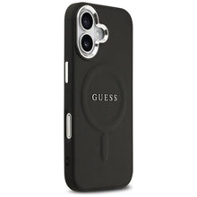 Заредете изображение във визуализатора на галерията – GUESS case for IPHONE 17 compatible with MagSafe GUHMP17SPSAREGSK (PU W/ Classic Logo) black

