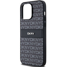 Заредете изображение във визуализатора на галерията – Original Case DKNY hardcase Leather Mono Stripe &amp; Metal Logo DKHCP14XPRTHSLK for Iphone 14 Pro Max black
