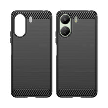 Заредете изображение във визуализатора на галерията – Carbon Case for Xiaomi Redmi 13c Flexible Silicone Carbon Cover - Black

